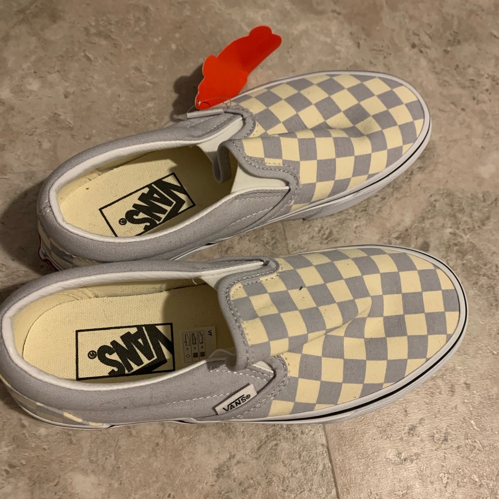 Grey checkered vans